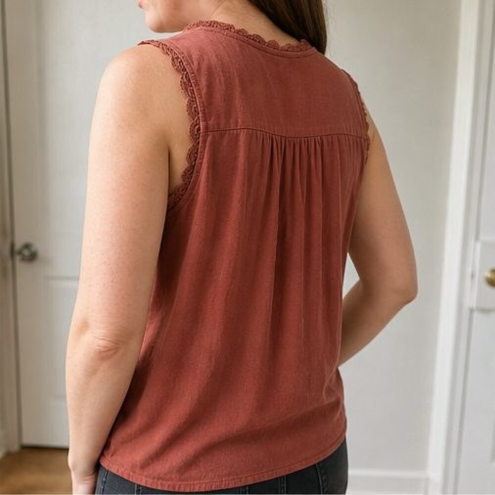 Rust Tunic Blouse - Picture 3 of 6